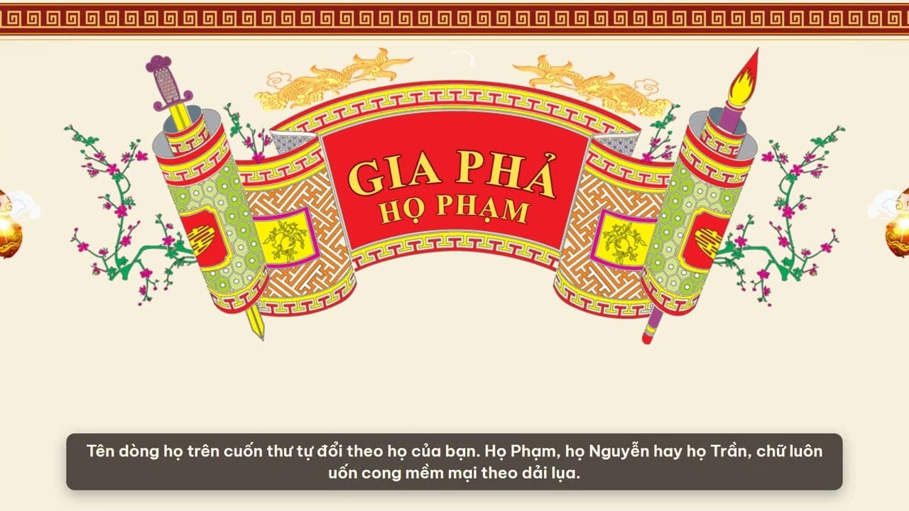 Gia phả đẹp như tranh, chỉ cần 1 cú bấm